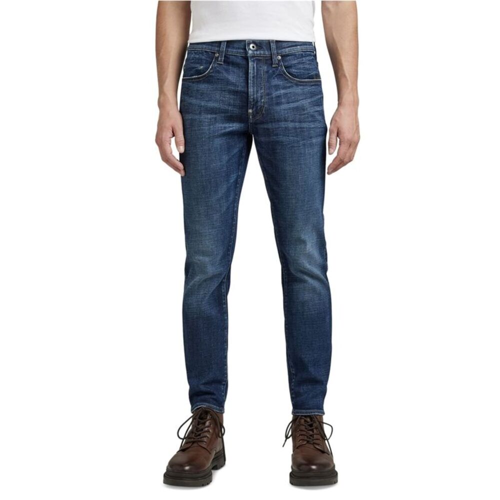G-Star Raw Mens Whiskered Straight Leg Skinny Jeans, NWT